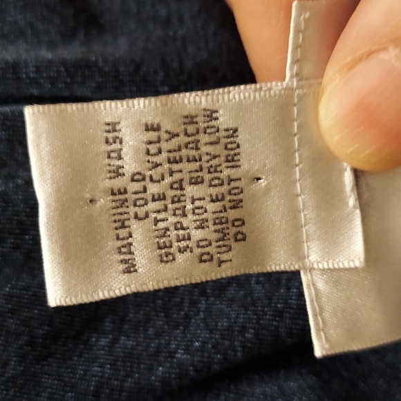 CHICO'S Travelers Non-Wrinkle Navy Pullover Faux Wrap Front Midi Dress - Picture 9 of 9